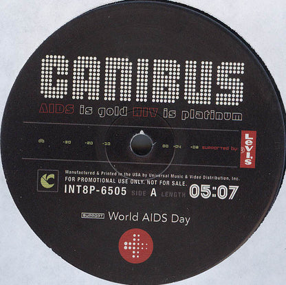 Canibus : AIDS Is Gold HIV Is Platinum (12", Single, Promo)