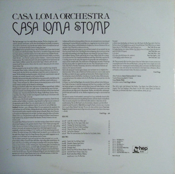 Casa Loma Orchestra : Casa Loma Stomp (LP, Album, Comp, Mono)