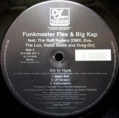 Funkmaster Flex & Big Kap : We In Here / Real G's (12")