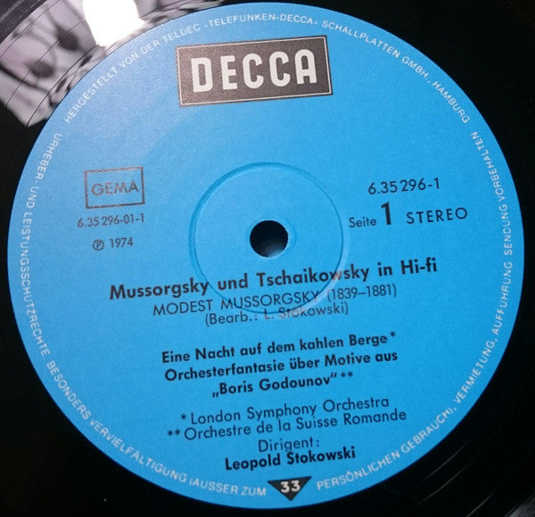 Leopold Stokowski / Modest Mussorgsky, Pyotr Ilyich Tchaikovsky : Mussorgsky + Tschaikowsky  In Hi-Fi (2xLP, Comp + Box)