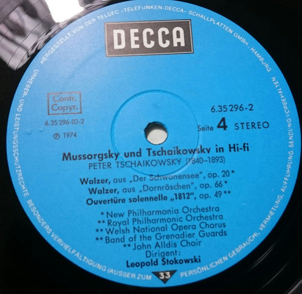 Leopold Stokowski / Modest Mussorgsky, Pyotr Ilyich Tchaikovsky : Mussorgsky + Tschaikowsky  In Hi-Fi (2xLP, Comp + Box)