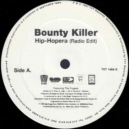 Bounty Killer Featuring The Fugees* : Hip-Hopera (12", Single)