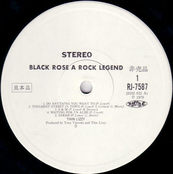 Thin Lizzy : Black Rose (A Rock Legend) (LP, Album, Promo)