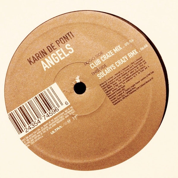 Karin De Ponti : Angels (12")