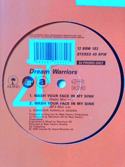 Dream Warriors : Wash Your Face In My Sink (12", Promo)