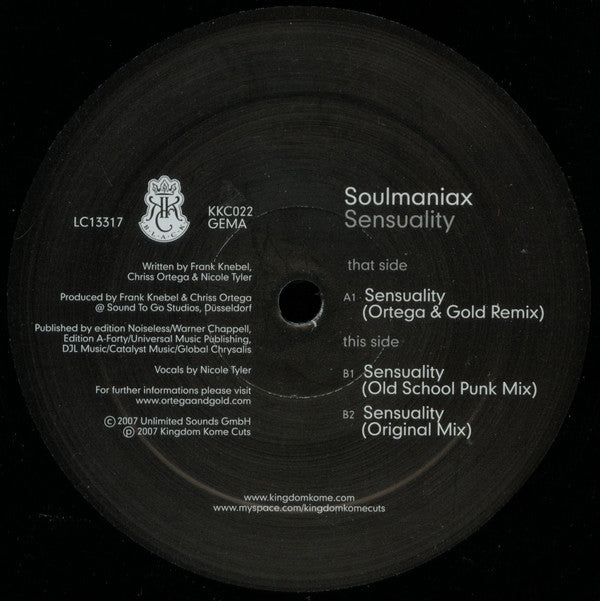 Soulmaniax : Sensuality (12")