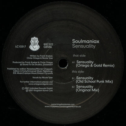 Soulmaniax : Sensuality (12")