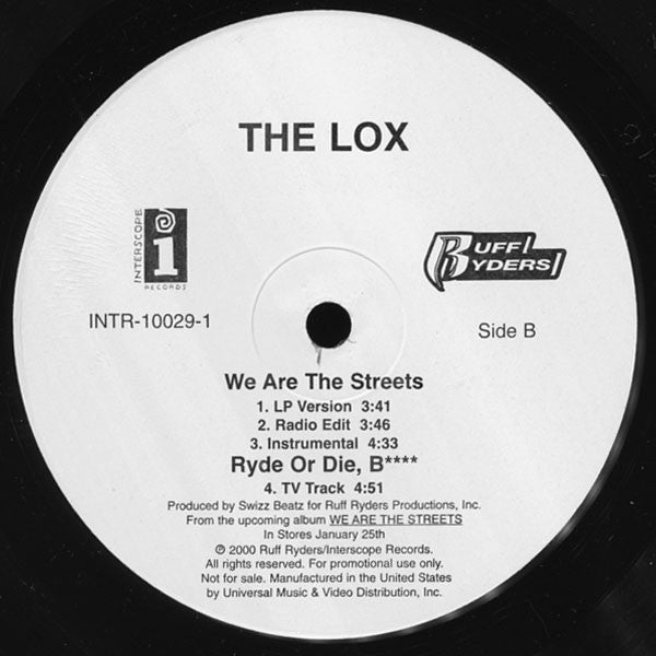 LOX* Featuring Timbaland And Eve (2) : Ryde Or Die, B**** (12", Single, Promo)