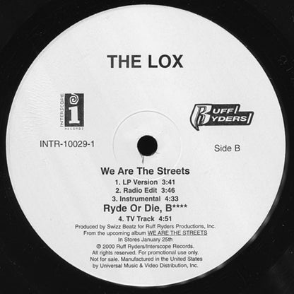 LOX* Featuring Timbaland And Eve (2) : Ryde Or Die, B**** (12", Single, Promo)