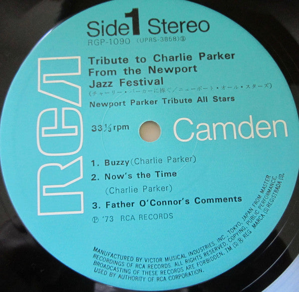 Newport Parker Tribute All Stars : Tribute To Charlie Parker From The Newport Jazz Festival (LP, Album, RE)