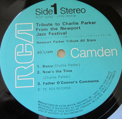 Newport Parker Tribute All Stars : Tribute To Charlie Parker From The Newport Jazz Festival (LP, Album, RE)