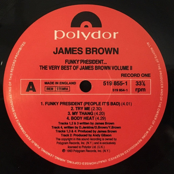 James Brown : Funky President: The Very Best Of James Brown Vol 2 (2xLP, Comp)