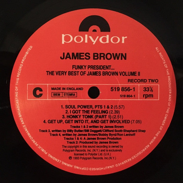 James Brown : Funky President: The Very Best Of James Brown Vol 2 (2xLP, Comp)