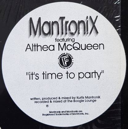 Mantronix Featuring Althea McQueen : It's Time To Party (12")