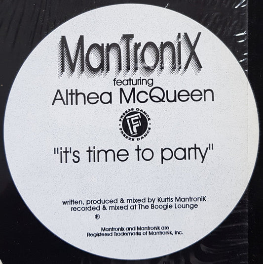 Mantronix Featuring Althea McQueen : It's Time To Party (12")