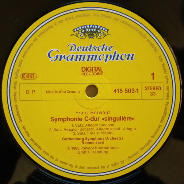 Franz Berwald, Göteborgs Symfoniker, Neeme Järvi : 4 Symphonies (2xLP + Box)