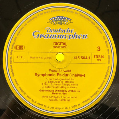 Franz Berwald, Göteborgs Symfoniker, Neeme Järvi : 4 Symphonies (2xLP + Box)