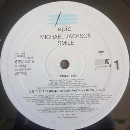 Michael Jackson : Smile (12", Single)