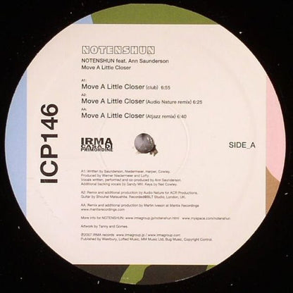 Notenshun* Featuring Ann Saunderson : Move A Little Closer (12")