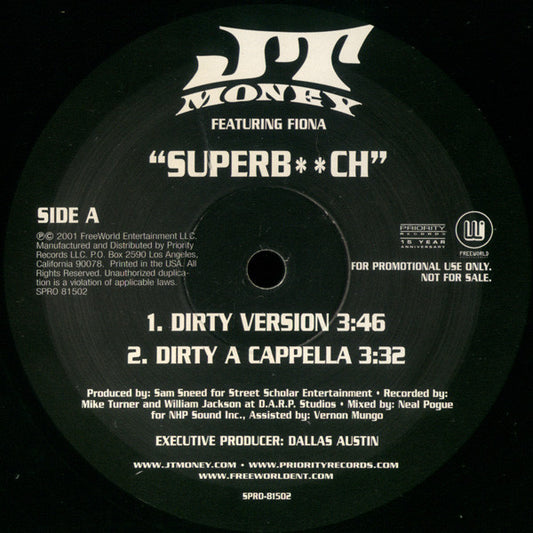 JT Money : Superb**ch (12", Promo)