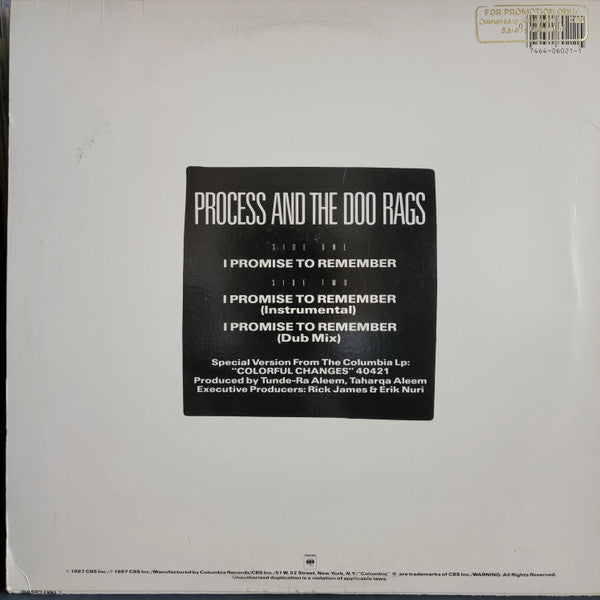 Process And The Doo Rags : I Promise To Remember (12")