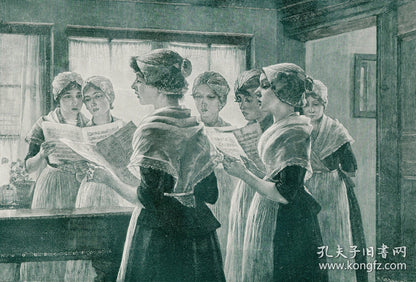 Walter Firle — Vocal Rehearsal, 1899 Wood Engraving
