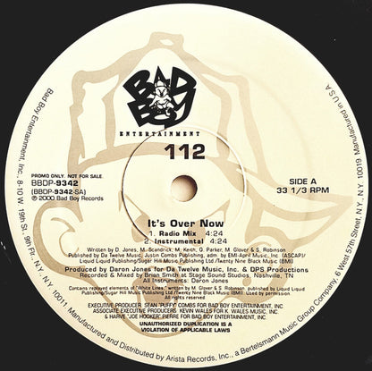 112 – It's Over Now – edition reference image