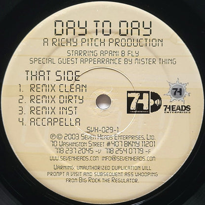 Richy Pitch Starring Apani B. Fly – Day To Day – edition reference image