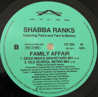 Shabba Ranks Featuring Patra & Terri & Monica – Family Affair – edition reference image