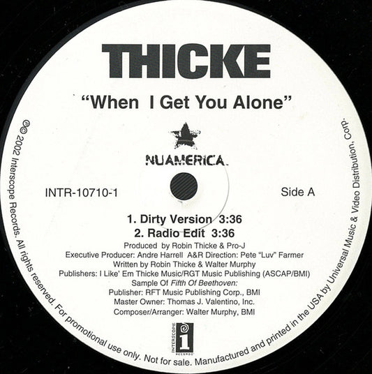 Robin Thicke – When I Get You Alone – edition reference image