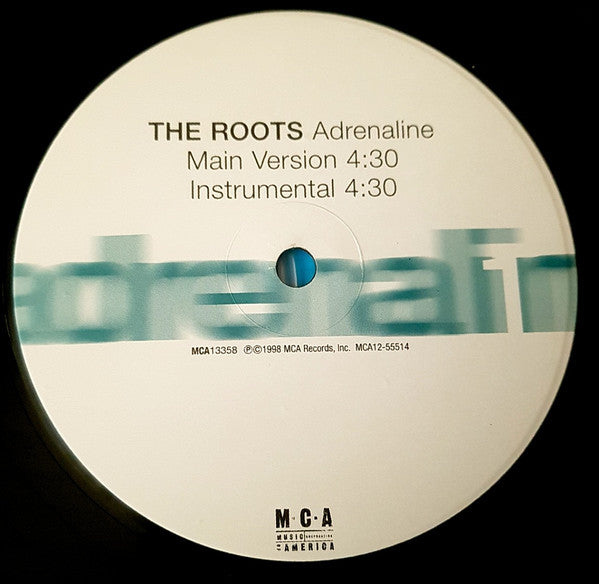 The Roots – Adrenaline / Don't See Us – 12-inch Vinyl – release reference 3
