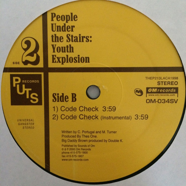 People Under The Stairs – Youth Explosion – 1, Vinyl, 12", 33 ⅓ RPM