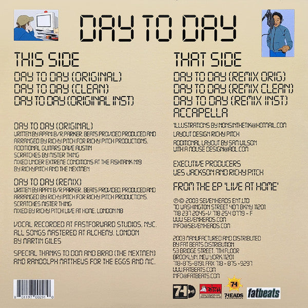 Richy Pitch Starring Apani B. Fly – Day To Day – edition reference image