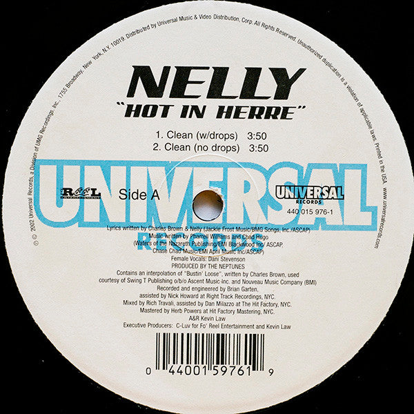 Nelly – Hot In Herre – edition reference image