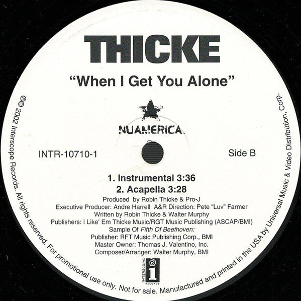 Robin Thicke – When I Get You Alone – edition reference image