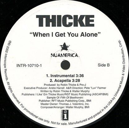 Robin Thicke – When I Get You Alone – edition reference image