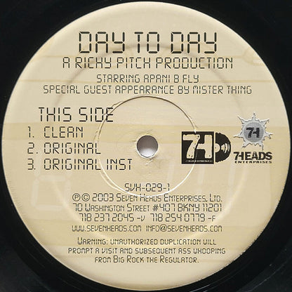 Richy Pitch Starring Apani B. Fly – Day To Day – edition reference image