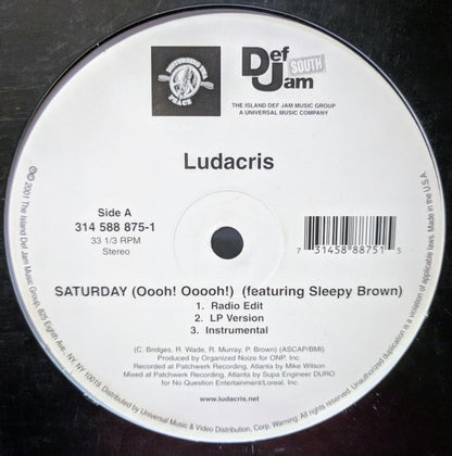 Ludacris – Saturday (Oooh! Ooooh!) / She Said – edition reference image