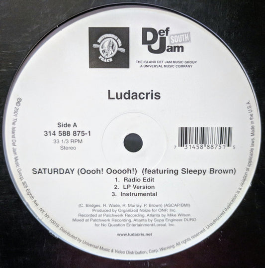 Ludacris – Saturday (Oooh! Ooooh!) / She Said – edition reference image