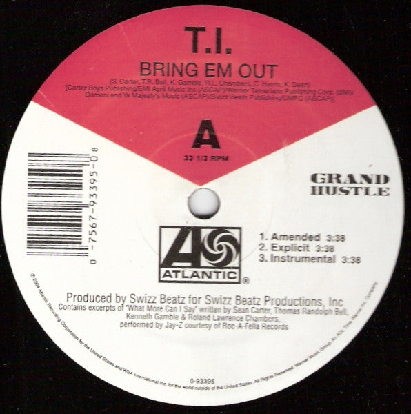 T.I. – Bring Em Out / You Don't Know Me – edition reference image