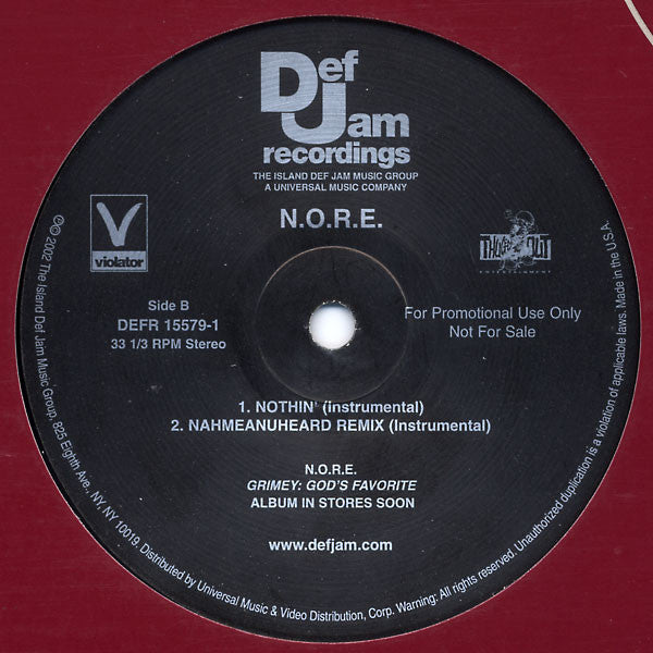 N.O.R.E. – Nothin’ / Nahmeanuheard Remix – edition reference image