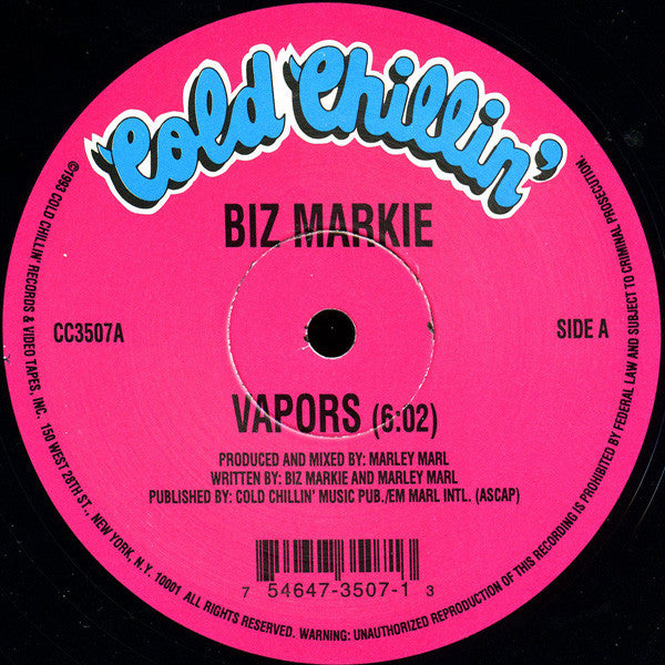 Biz Markie – Vapors – 1, Vinyl, 12", 33 ⅓ RPM, Limited Edition