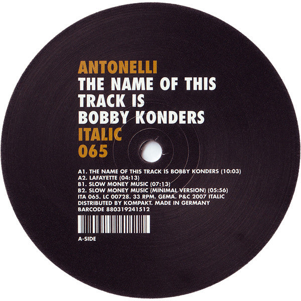 Antonelli Electr. – The Name Of This Track Is Bobby Konders cover