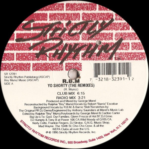 Ralphie "Boy" Muniz – Yo Shorty (The Remixes) cover