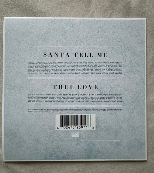 Ariana Grande – Santa Tell Me – White Vinyl 10th Anniversary (7")
