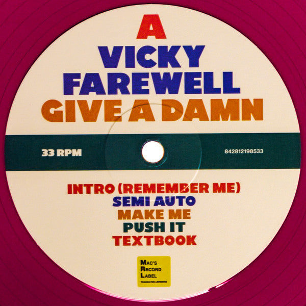 Vicky Farewell – Give A Damn – 1, Vinyl, LP, Album, Stereo
