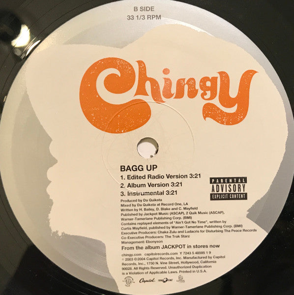 Chingy – One Call Away / Bagg Up – 1, Vinyl, 12", 33 ⅓ RPM