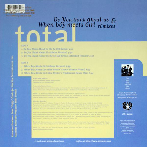Total – Do You Think About Us & When Boy Meets Girl (Remixes) – edition reference image