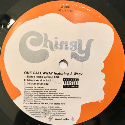 Chingy – One Call Away / Bagg Up – 1, Vinyl, 12", 33 ⅓ RPM
