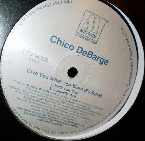 Chico DeBarge – Give You What You Want (Fa Sure) – edition reference image